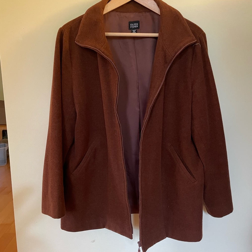 Eileen Fisher Wool Zip-up Coat
